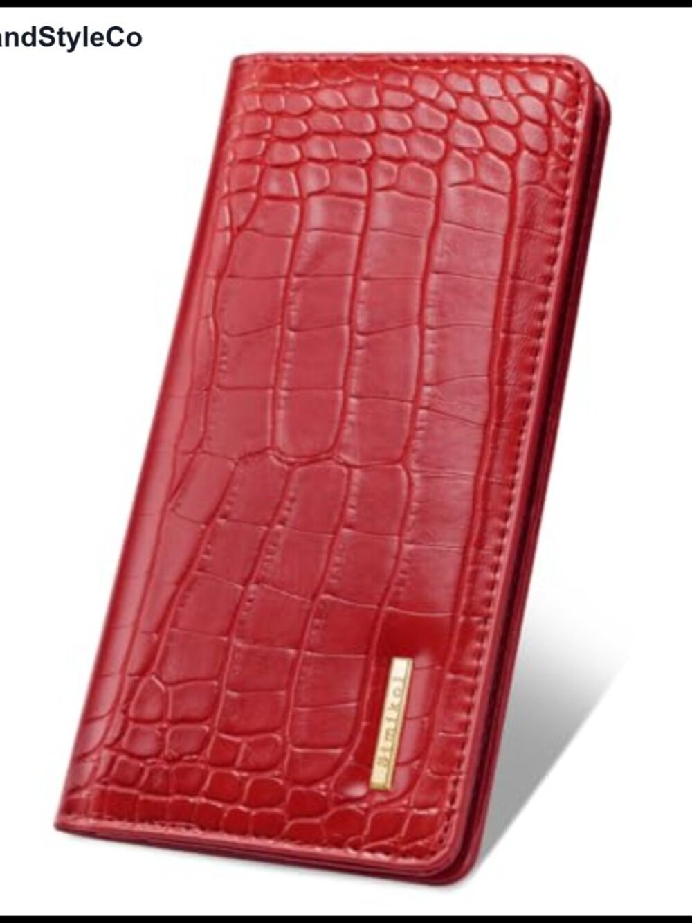 Women Bifold Faux Crocodile Leather Wallet Slim Thin RFID Blocking